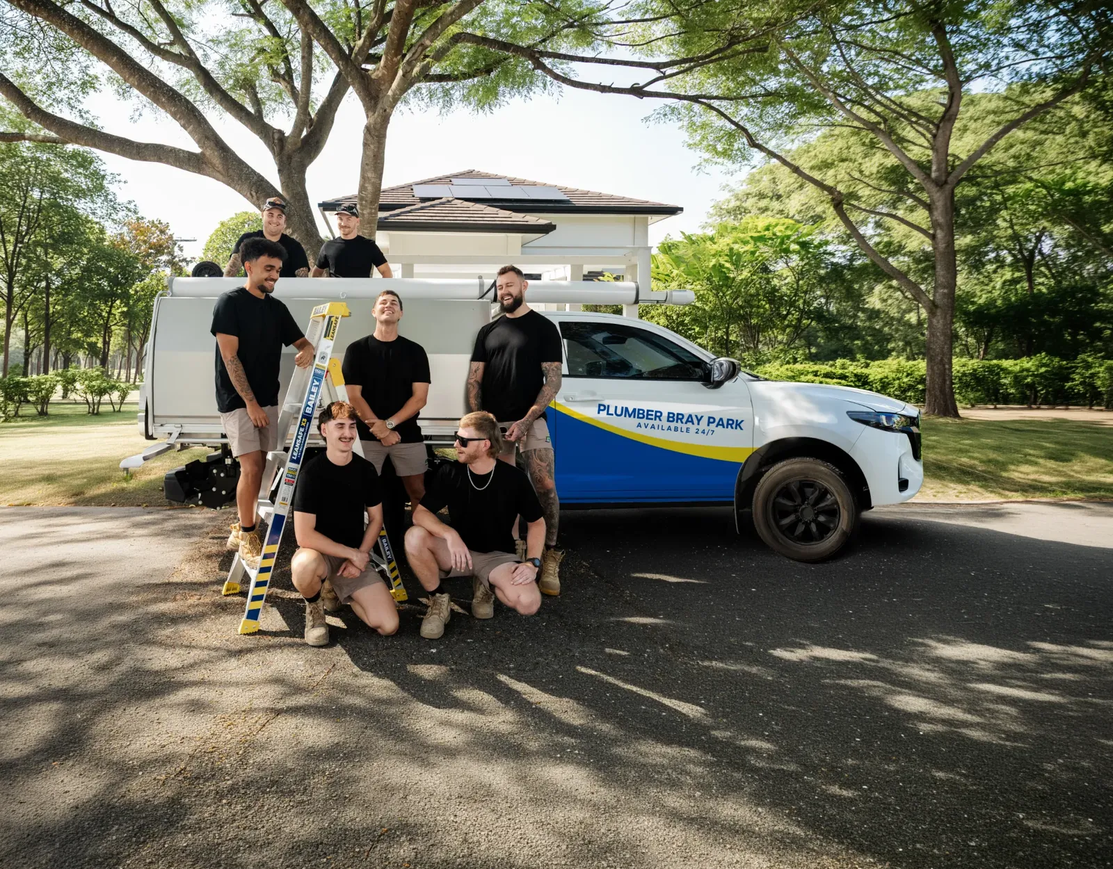 Plumber Bray Park ute and team